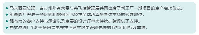 英飞凌于马来西亚启用全球最大且最高效的碳化硅功率半导体晶圆厂